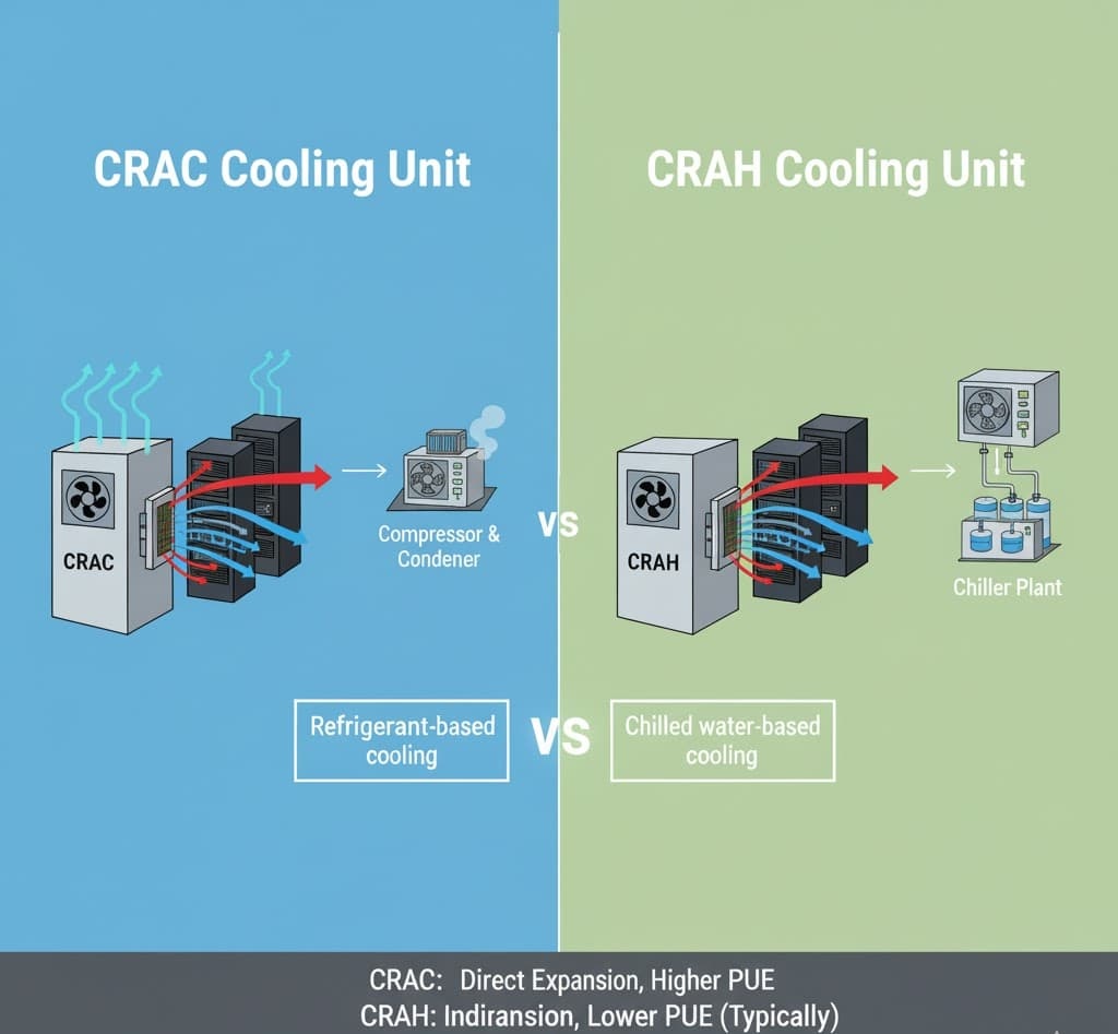 CRAC Cooling units vs. CRAH Cooling Units
